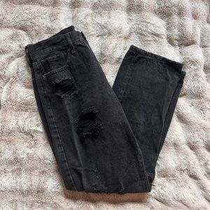 Black high waisted jeans